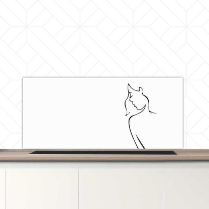 Spatscherm - Contour van een vrouw