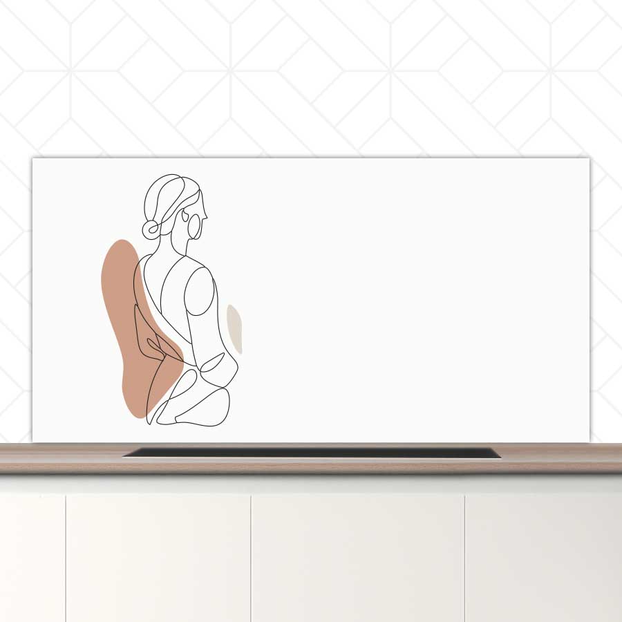 Spatscherm - Vrouw in silhouette