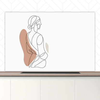 Spatscherm - Vrouw in silhouette