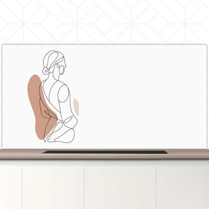 Spatscherm - Vrouw in silhouette