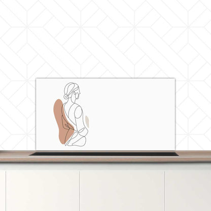 Spatscherm - Vrouw in silhouette