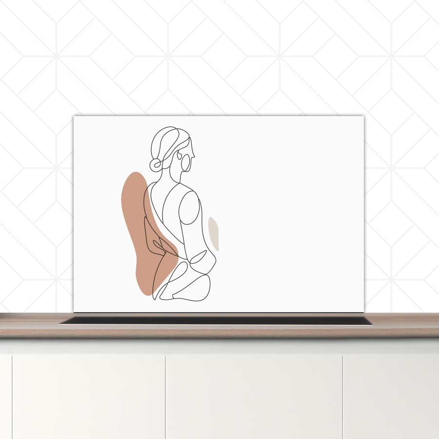 Spatscherm - Vrouw in silhouette