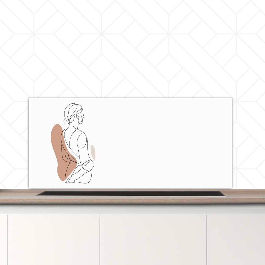 Spatscherm - Vrouw in silhouette