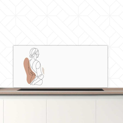 Spatscherm - Vrouw in silhouette