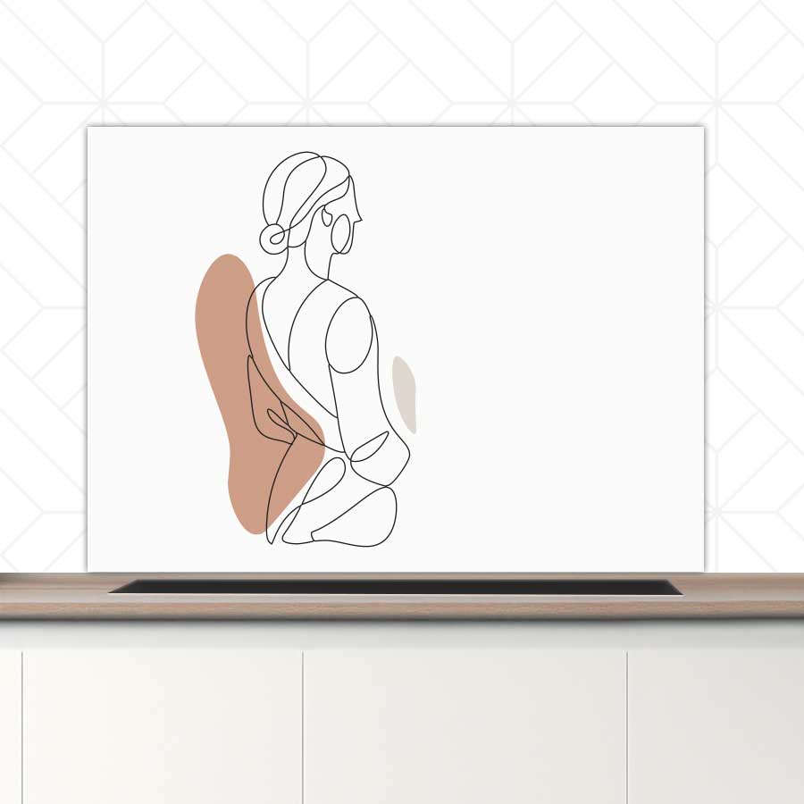 Spatscherm - Vrouw in silhouette