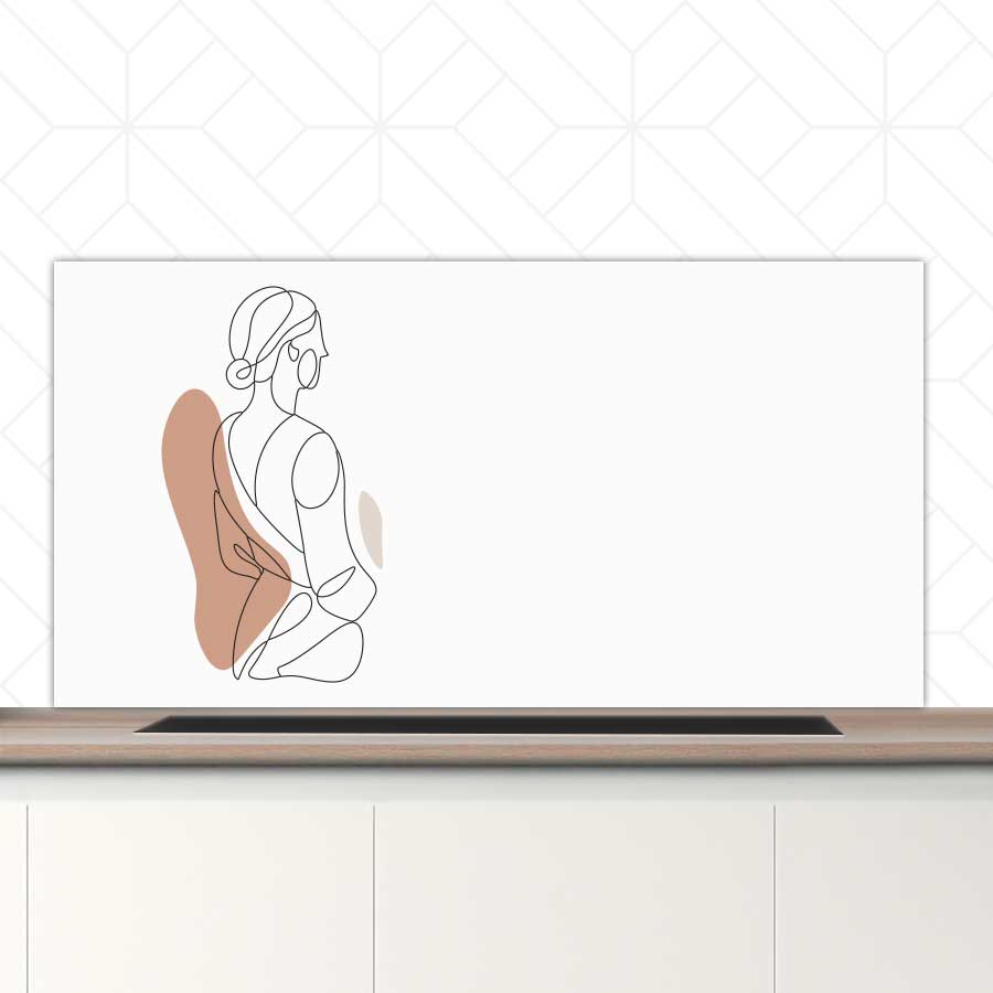 Spatscherm - Vrouw in silhouette