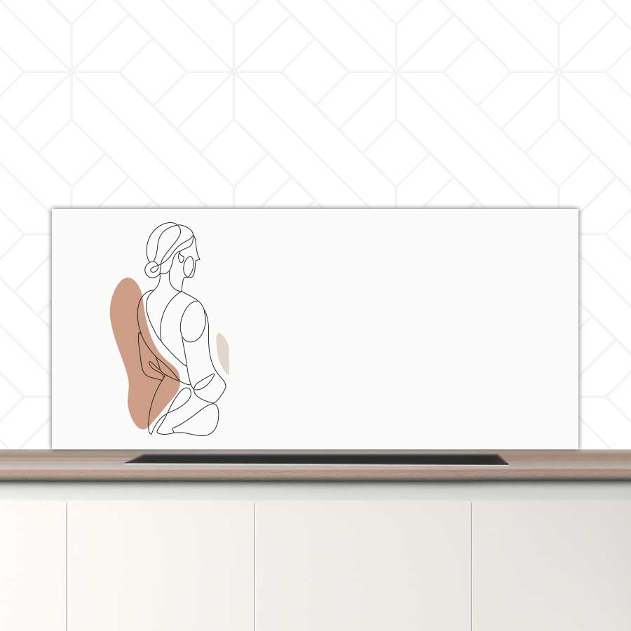 Spatscherm - Vrouw in silhouette