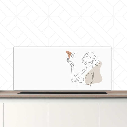 Spatscherm - Vrouw met vogel