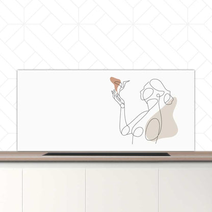 Spatscherm - Vrouw met vogel