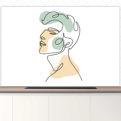 Spatscherm - Man in één lijn