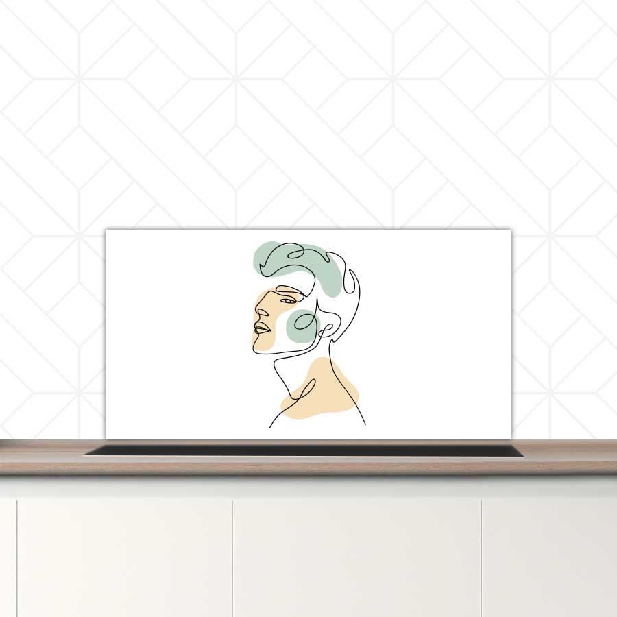 Spatscherm - Man in één lijn