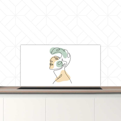 Spatscherm - Man in één lijn