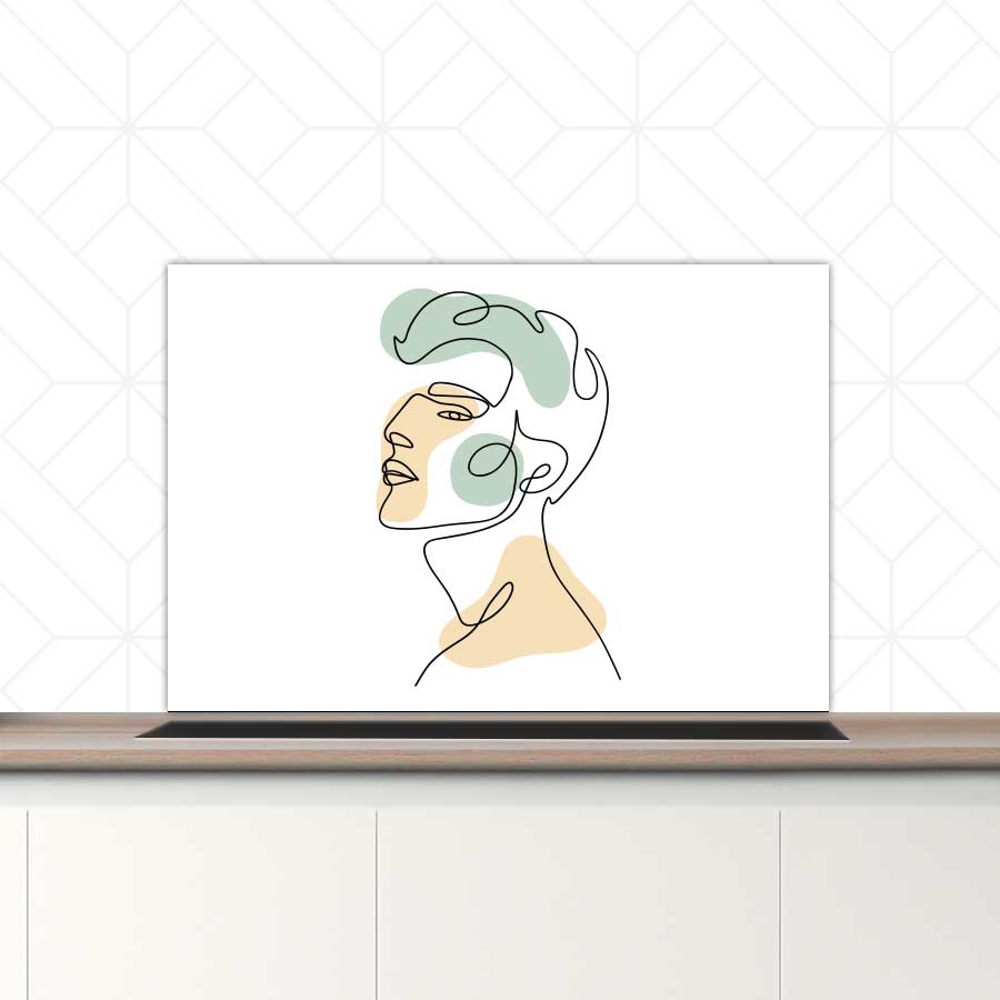 Spatscherm - Man in één lijn