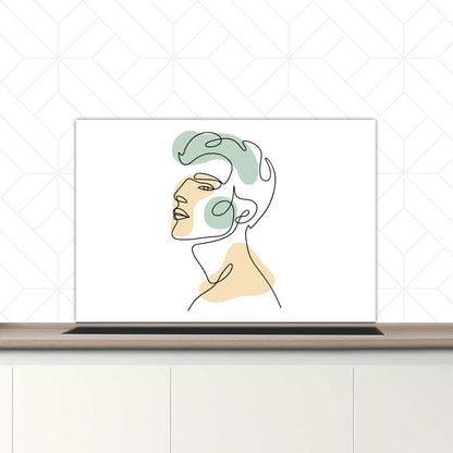 Spatscherm - Man in één lijn