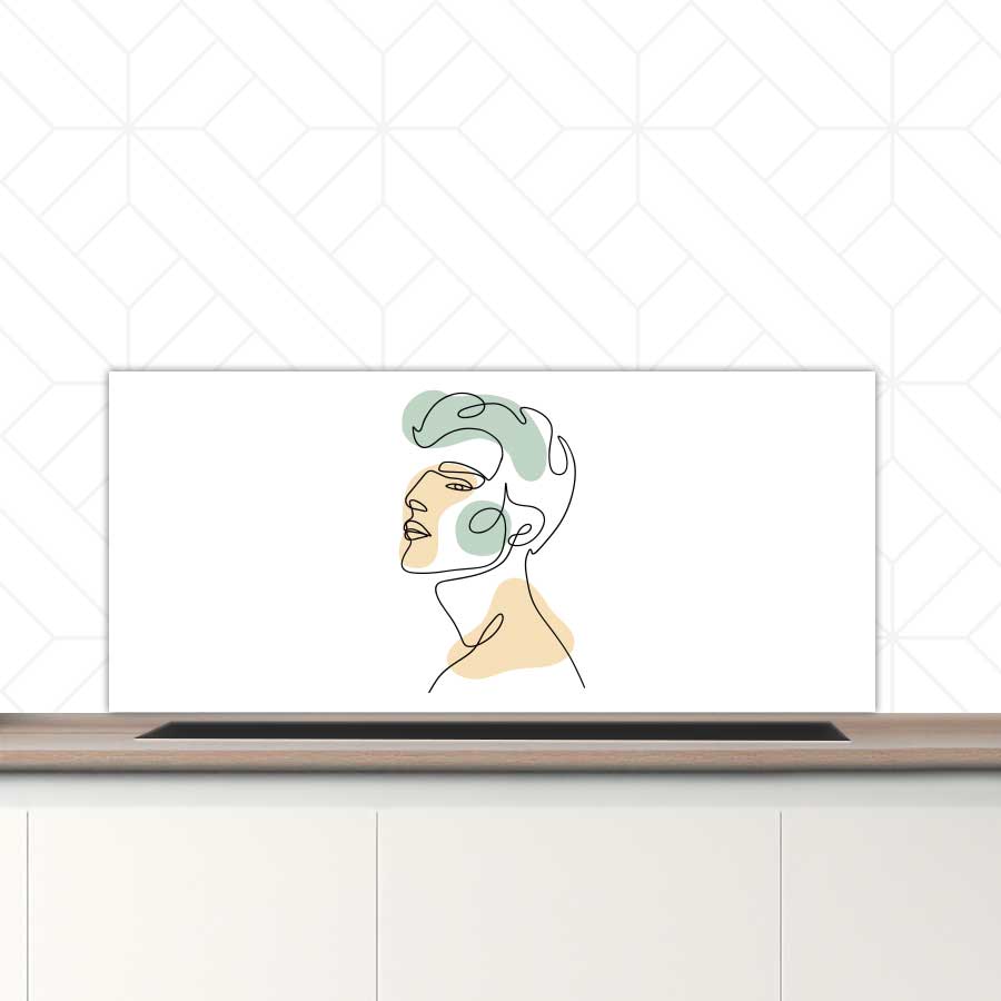 Spatscherm - Man in één lijn