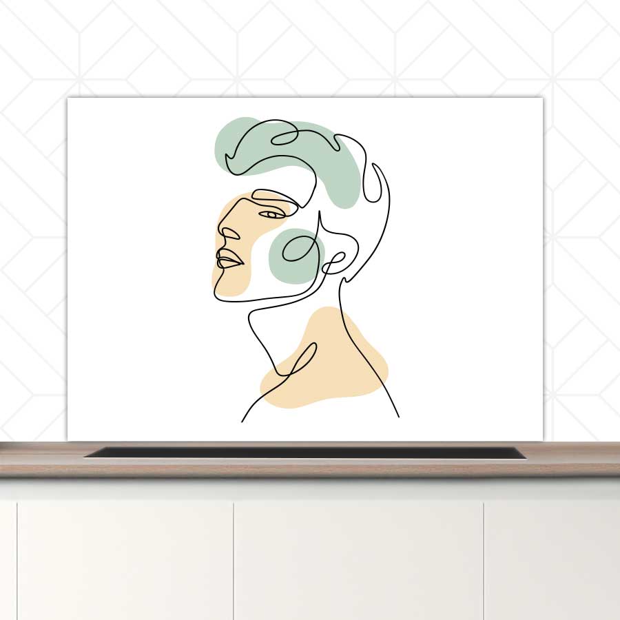 Spatscherm - Man in één lijn