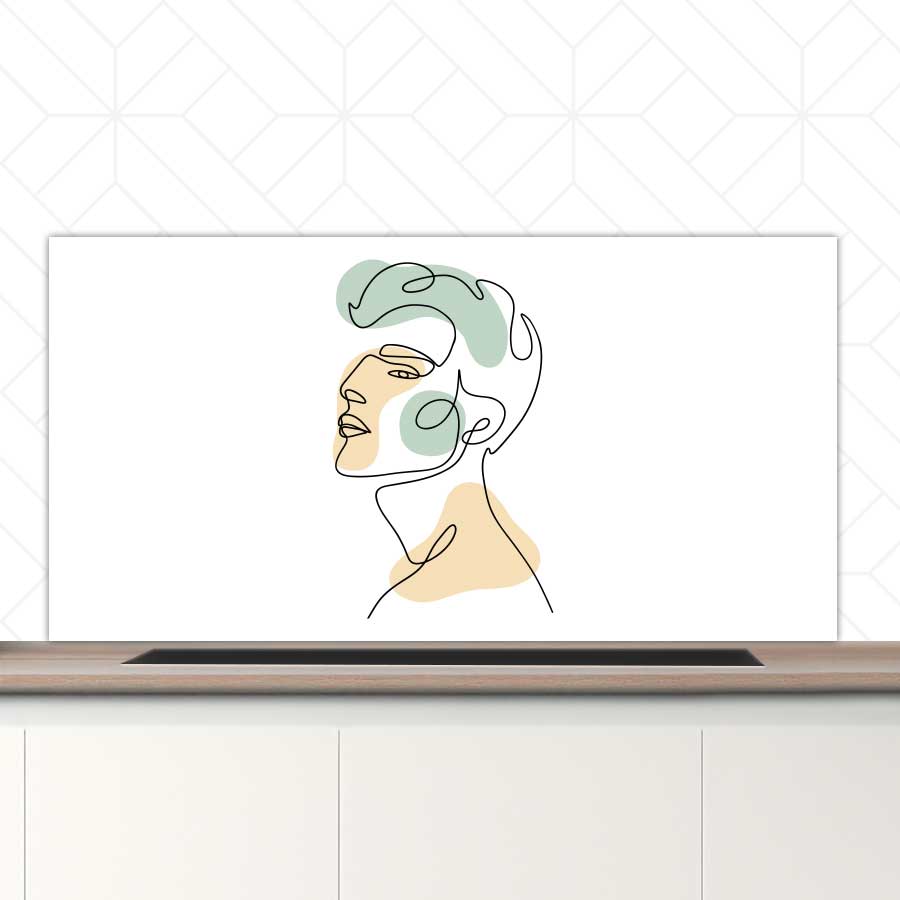 Spatscherm - Man in één lijn