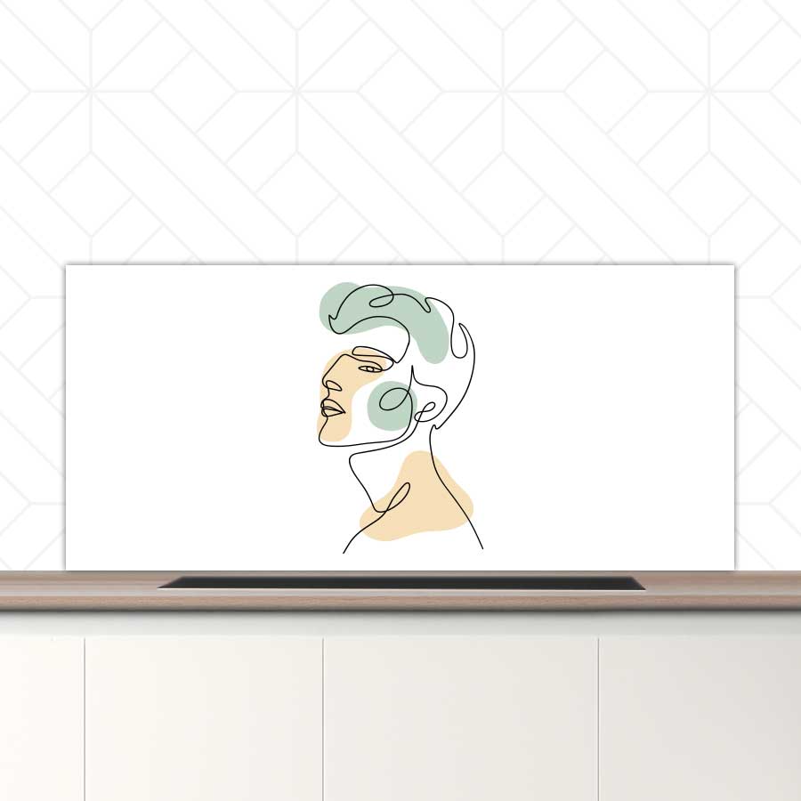 Spatscherm - Man in één lijn