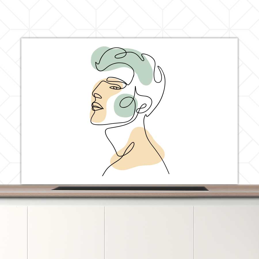 Spatscherm - Man in één lijn