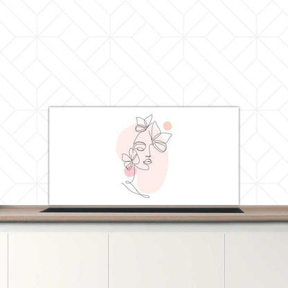 Spatscherm - Vrouw met vlinder