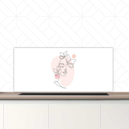 Spatscherm - Vrouw met vlinder