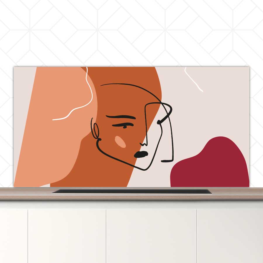 Spatscherm - Terracotta vrouw