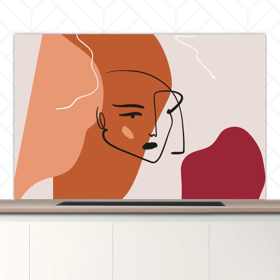 Spatscherm - Terracotta vrouw