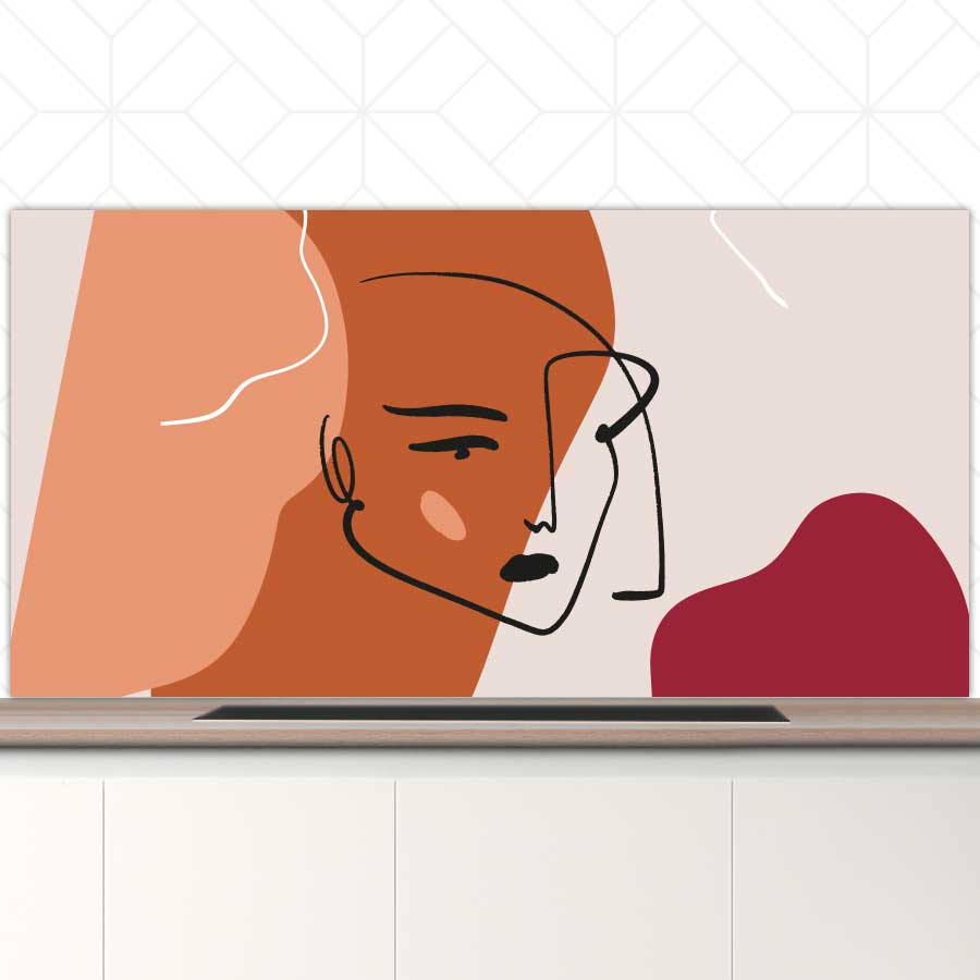 Spatscherm - Terracotta vrouw