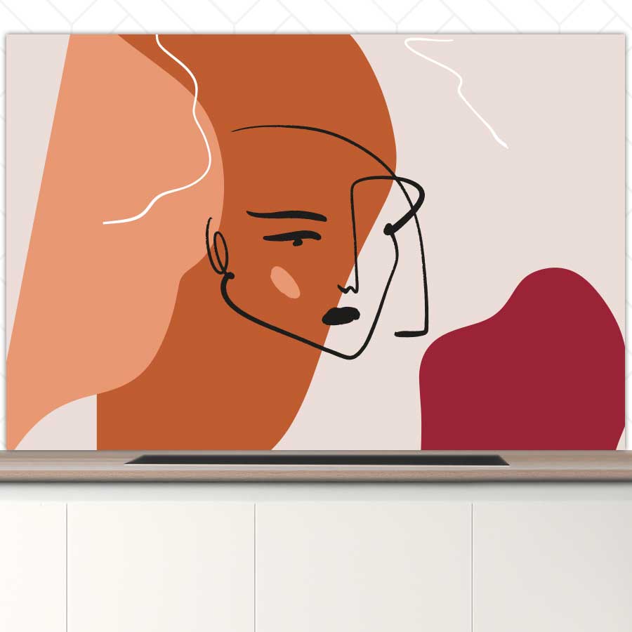 Spatscherm - Terracotta vrouw