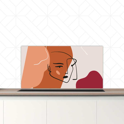 Spatscherm - Terracotta vrouw