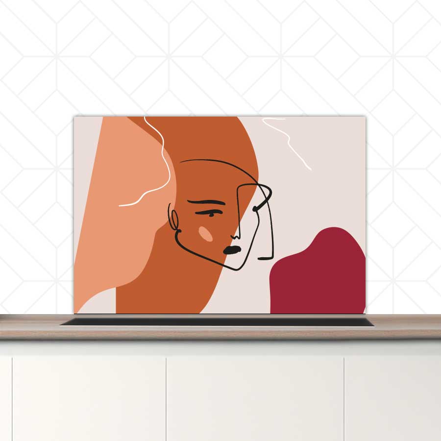 Spatscherm - Terracotta vrouw