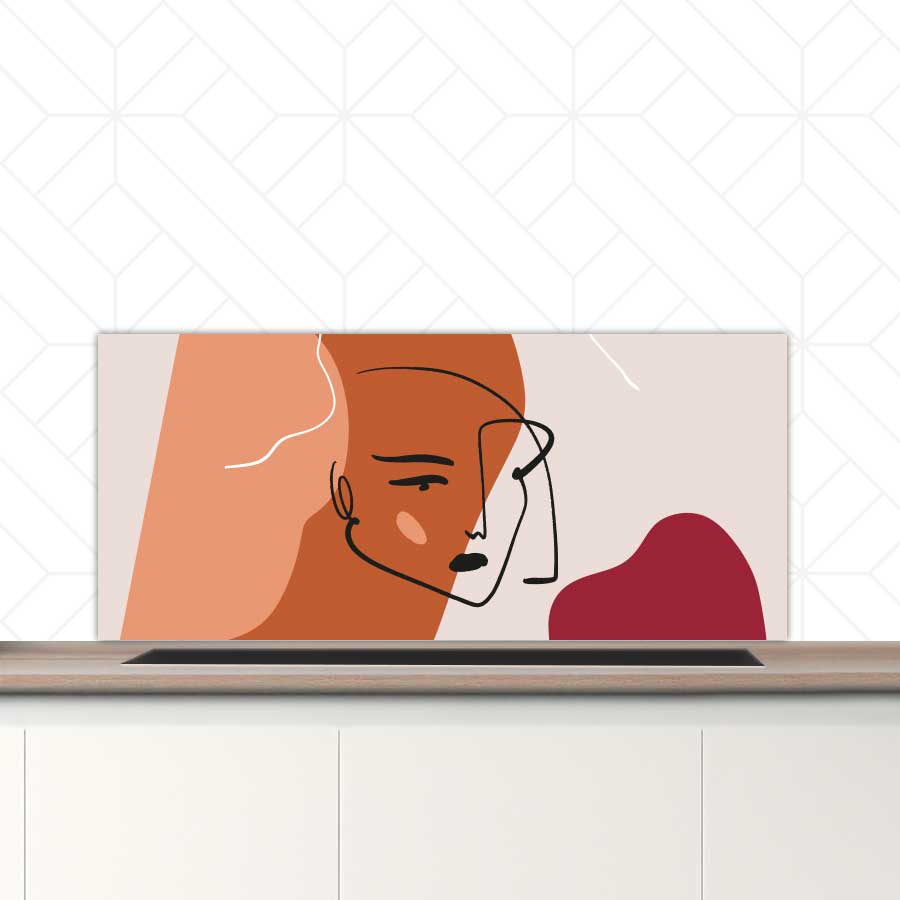 Spatscherm - Terracotta vrouw