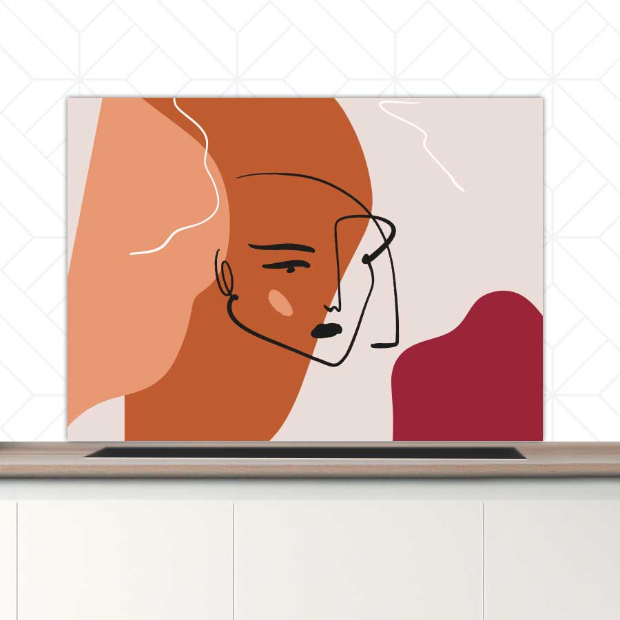 Spatscherm - Terracotta vrouw