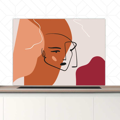 Spatscherm - Terracotta vrouw