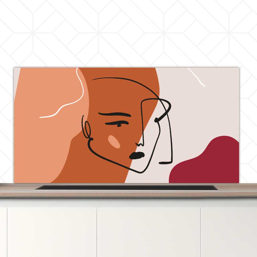 Spatscherm - Terracotta vrouw