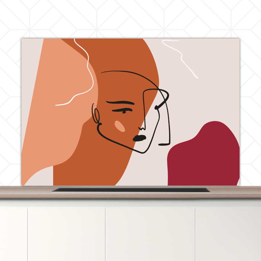 Spatscherm - Terracotta vrouw