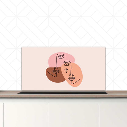 Spatscherm - Portret van twee vrouwen