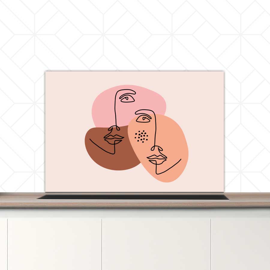 Spatscherm - Portret van twee vrouwen