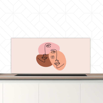 Spatscherm - Portret van twee vrouwen