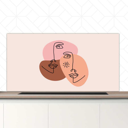 Spatscherm - Portret van twee vrouwen