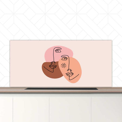 Spatscherm - Portret van twee vrouwen