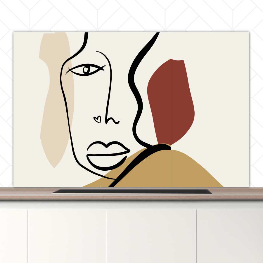 Spatscherm - Gezicht met hartje