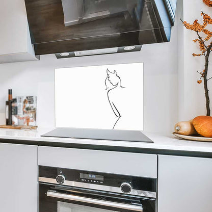 Spatscherm - Contour van een vrouw