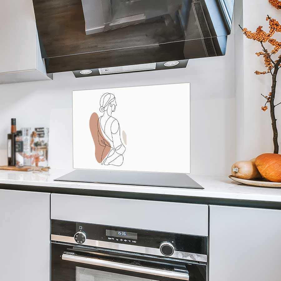 Spatscherm - Vrouw in silhouette