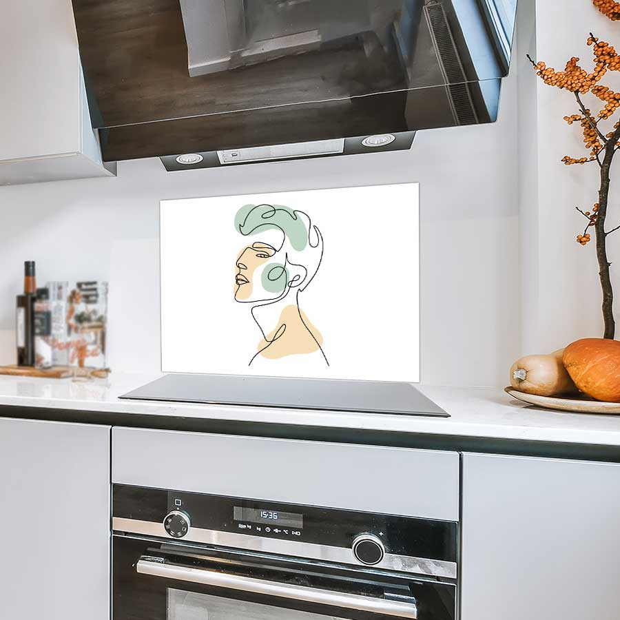 Spatscherm - Man in één lijn