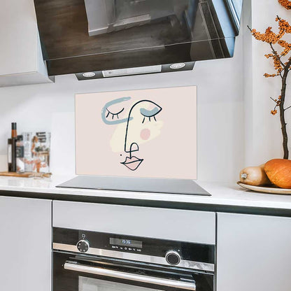 Spatscherm - Minimalistisch vrouwengezicht