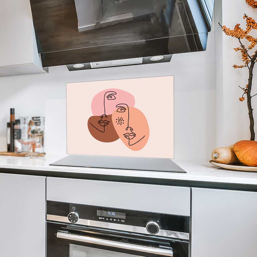 Spatscherm - Portret van twee vrouwen