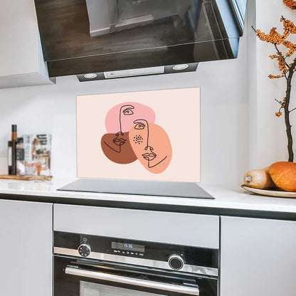 Spatscherm - Portret van twee vrouwen