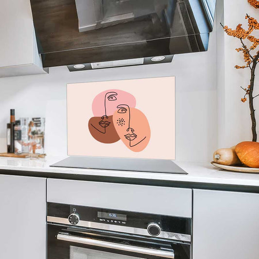 Spatscherm - Portret van twee vrouwen