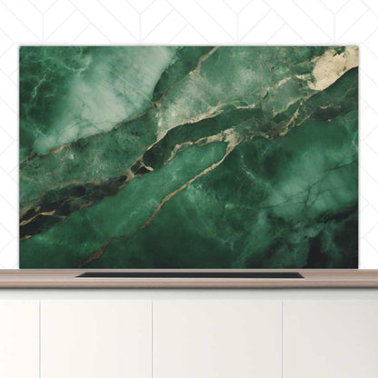 Spatscherm - Marmer Groen